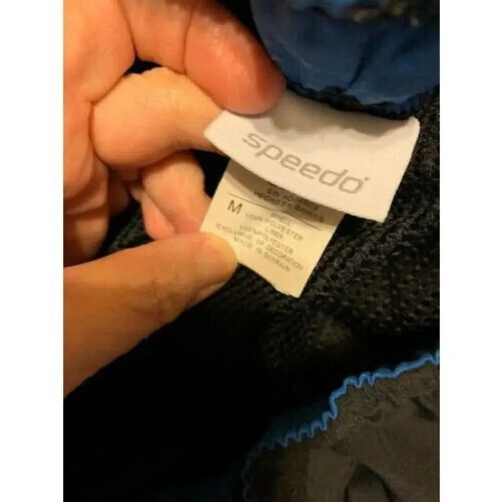 SPEEDO SIZE MEDIUM BLACK SWIM TRUNKS
